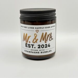 Wax Wit Mr and Mrs Candle Scented Champagne Bubbles Gift